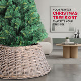 Olsen & Smith Christmas Tree Skirt - Festive Christmas Tree Base Cover Willow Xmas Tree Skirt 40x58x26 for Christmas Decorations - Durable Wicker Skirt for Christmas Trees