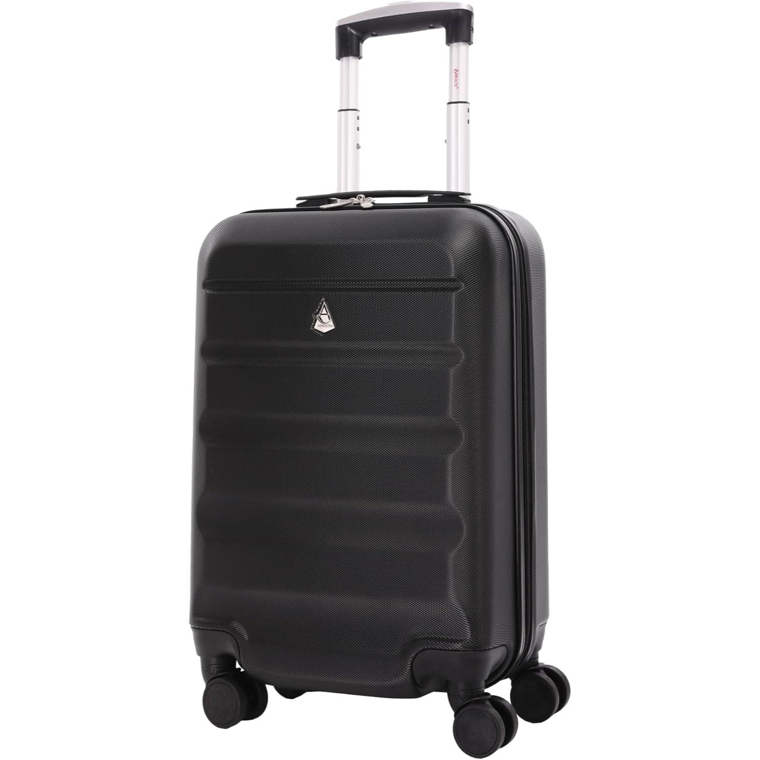 Aerolite 55cm Lightweight Hard Shell 8 Wheels Cabin Suitcase 21" (55x35x20cm), Approved for Ryanair (Priority), easyJet Plus, British Airways, Virgin Atlantic, Jet2 and More - Packed Direct UK