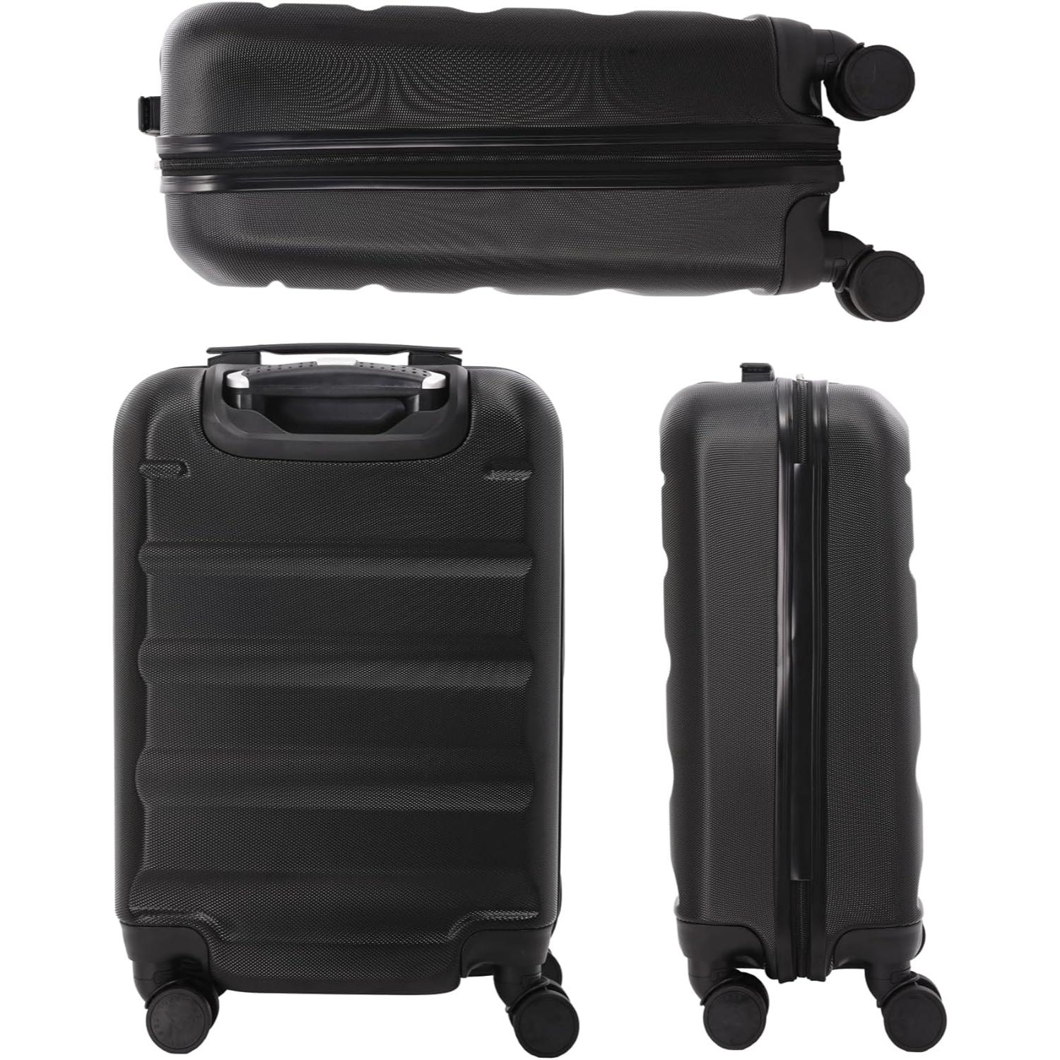 Aerolite 55cm Lightweight Hard Shell 8 Wheels Cabin Suitcase 21" (55x35x20cm), Approved for Ryanair (Priority), easyJet Plus, British Airways, Virgin Atlantic, Jet2 and More - Packed Direct UK