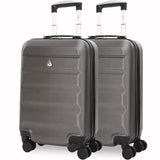 Aerolite (55x35x20cm) Lightweight Hard Shell Cabin Hand Luggage (x2 Set)