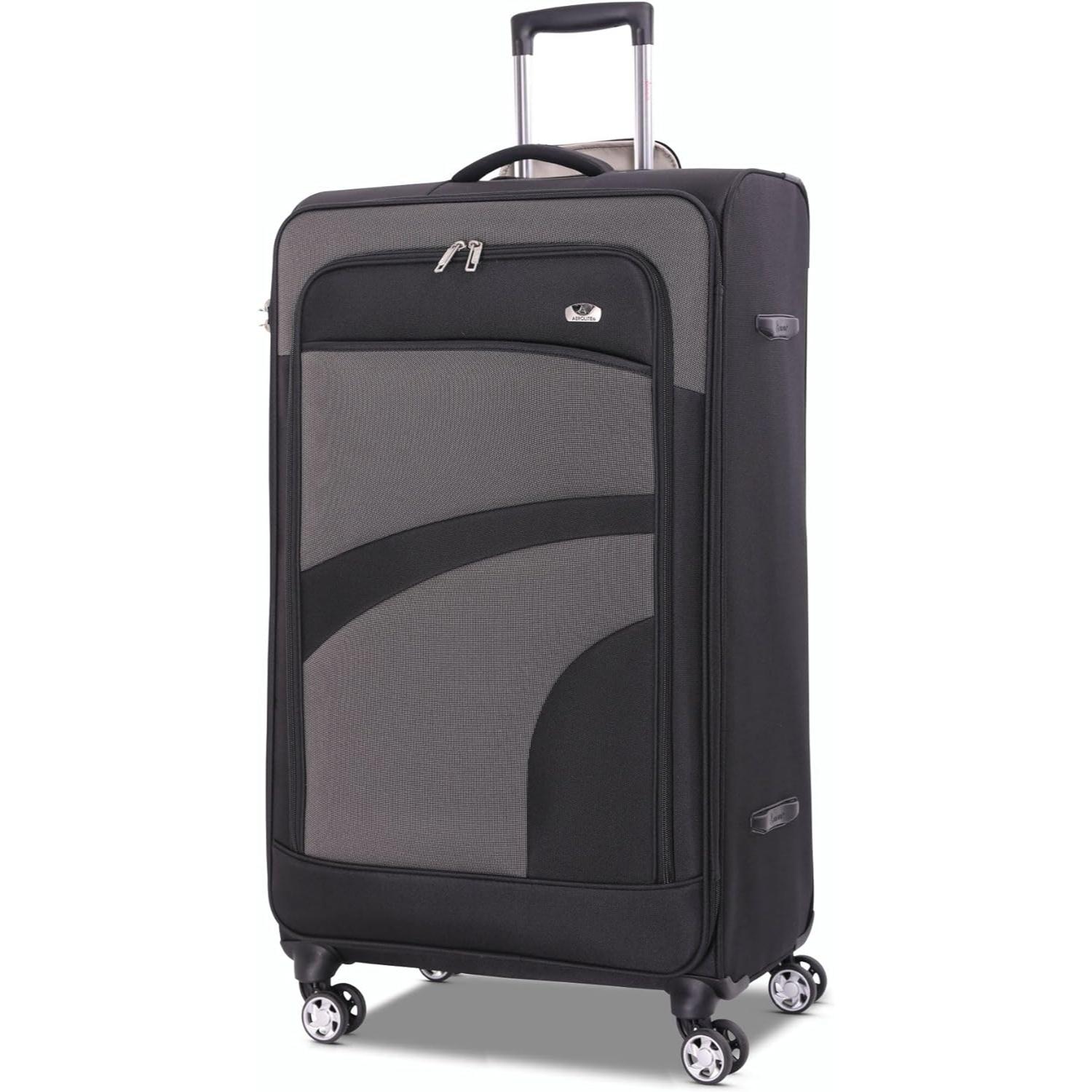Aerolite Lightweight 55cm 4 Wheel Travel Carry On Hand Cabin Luggage Suitcase Navy Blue Plum Approved for easyJet British Airways Ryanair and More - Packed Direct UK