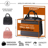 Aerolite New Summer 2024 Easyjet Maximum Size 45x36x20cm Hand Cabin Luggage Approved Hard Shell Travel Carry On Holdall Shoulder Under Seat Flight Bag with 2 Year Warranty - Packed Direct UK