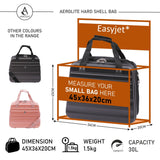 Aerolite New Summer 2024 Easyjet Maximum Size 45x36x20cm Hand Cabin Luggage Approved Hard Shell Travel Carry On Holdall Shoulder Under Seat Flight Bag with 2 Year Warranty - Packed Direct UK
