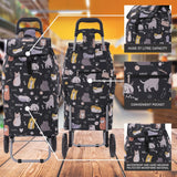 Hoppa 57Ltr Lightweight Shopping Trolley 2024 model, Hard Wearing & Foldaway Push/Pull Cart for Easy Storage With 1 Year Guarantee - Packed Direct UK