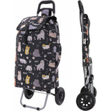 Hoppa 57Ltr Lightweight Shopping Trolley 2024 model, Hard Wearing & Foldaway Push/Pull Cart for Easy Storage With 1 Year Guarantee - Packed Direct UK