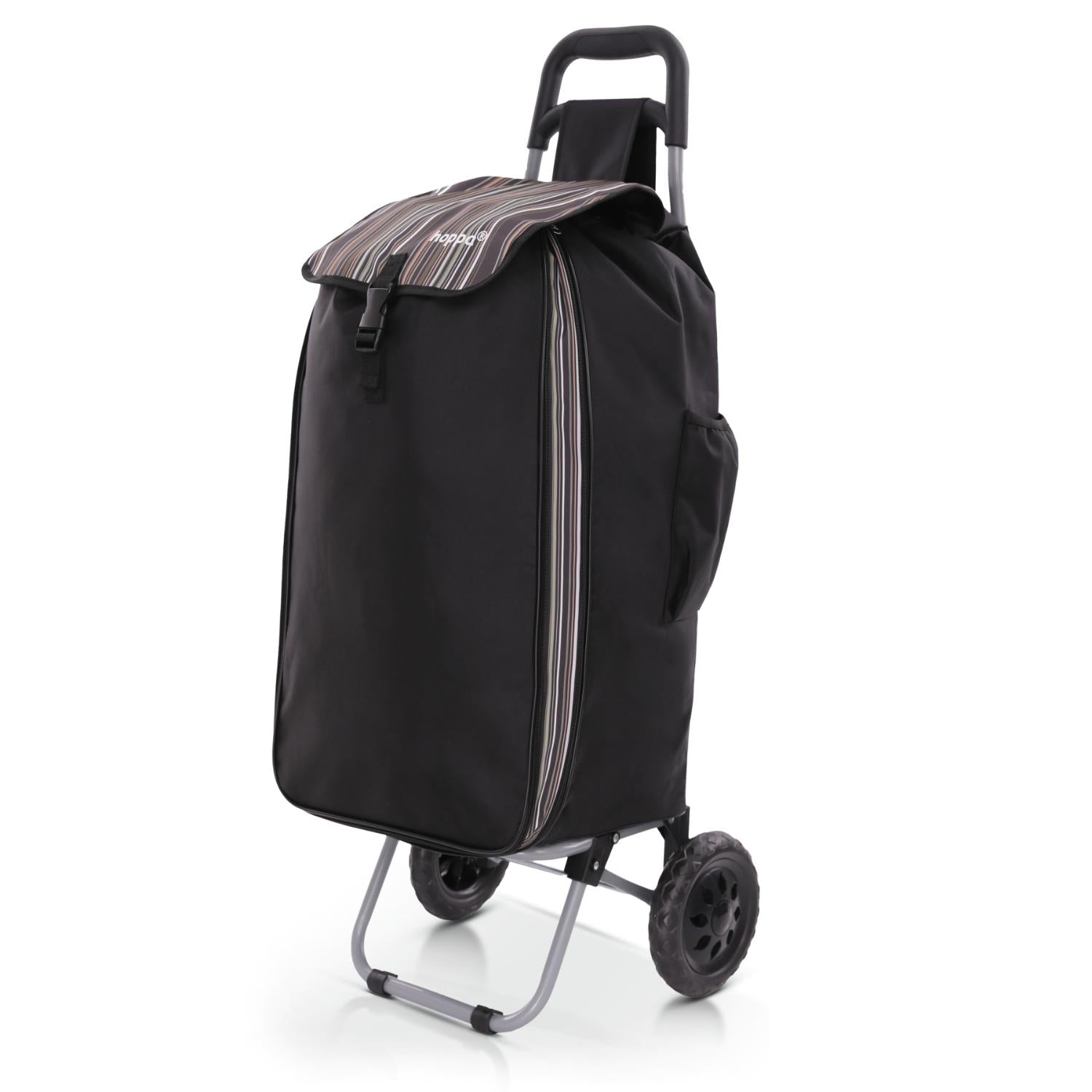 Hoppa Expandable Lightweight Shopping Trolley 57L/64L 2024 model, Hard Wearing & Foldaway Push/Pull Cart for Easy Storage With 1 Year Guarantee - Packed Direct UK