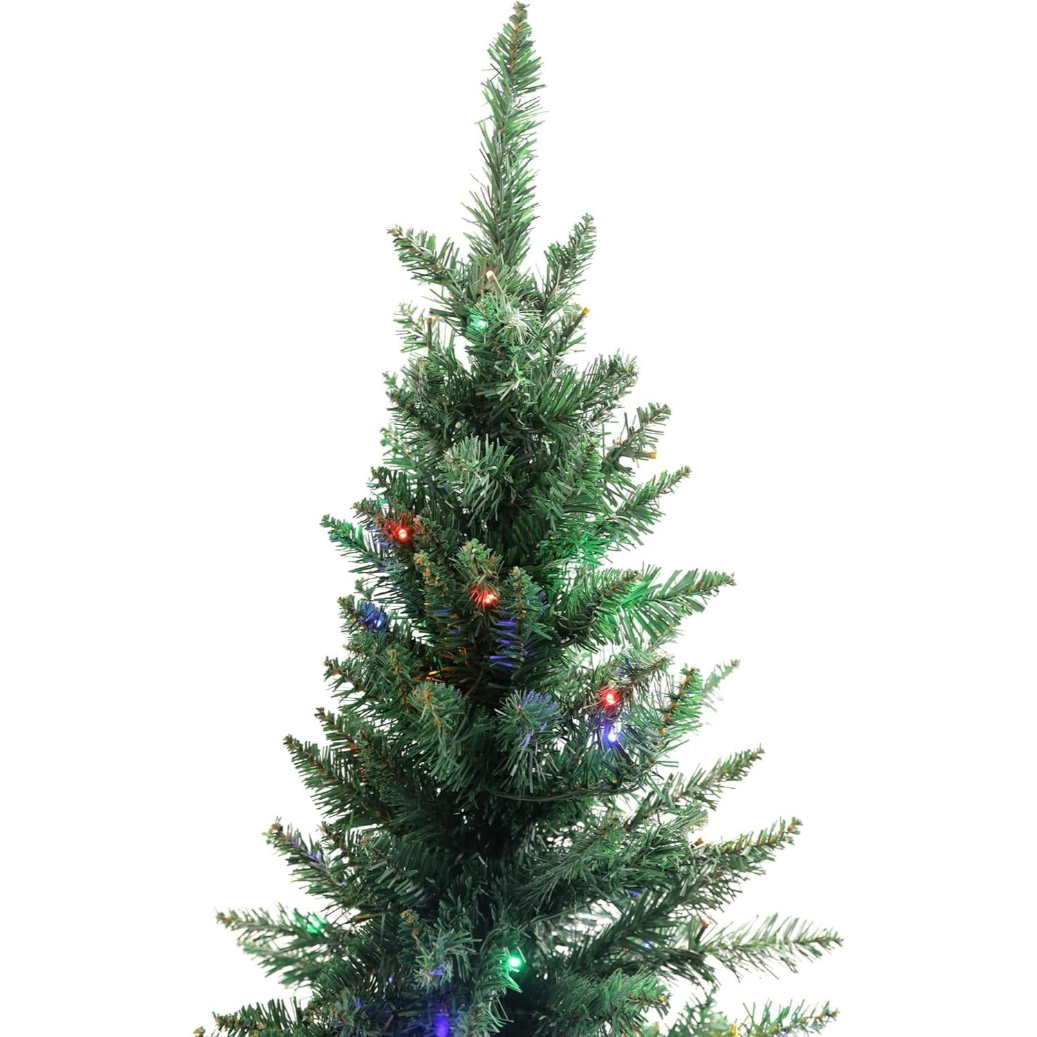 Olsen & Smith 182cm Pre - Lit Automatic PVC Christmas Tree with 300 Warm White LED Lights and UK Adaptor - Packed Direct UK
