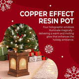 Olsen & Smith 4ft Christmas Tree - Pine Xmas Tree for Home Decor - Artificial Indoor Pre Lit Christmas Tree 4ft with 110 Branch Tips, 86 Warm LED Lights & Ornaments - Traditional Christmas Décor - Packed Direct UK