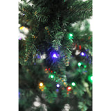 Olsen & Smith 6ft Pre - Lit Christmas Tree - Artificial PVC Xmas Tree with 750 Branch Tips, 300 Multi - Coloured LED Lights, and Sturdy Metal Stand - Perfect for Holiday Home Décor - Packed Direct UK