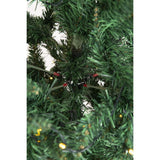 Olsen & Smith Pre - Lit 7ft Premium Victorian Pine Multi - Function Artificial Christmas Tree with Warm White LED Lights, Next Day Delivery Available - Packed Direct UK