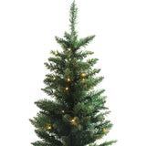 Olsen & Smith Pre - Lit 7ft Premium Victorian Pine Multi - Function Artificial Christmas Tree with Warm White LED Lights, Next Day Delivery Available - Packed Direct UK