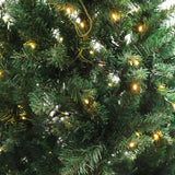 Olsen & Smith Pre - Lit 7ft Premium Victorian Pine Multi - Function Artificial Christmas Tree with Warm White LED Lights, Next Day Delivery Available - Packed Direct UK