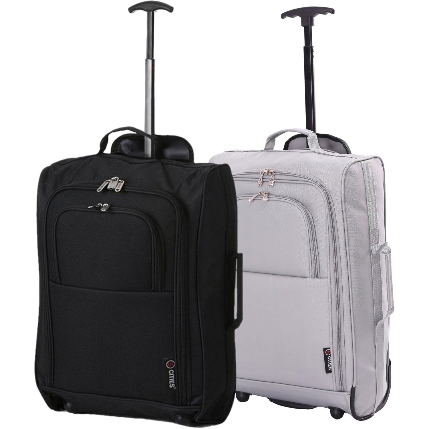 5 Cities (55x35x20cm) Lightweight Cabin Hand Luggage (x2), Approved For Ryanair/easyJet/British Airways and more!