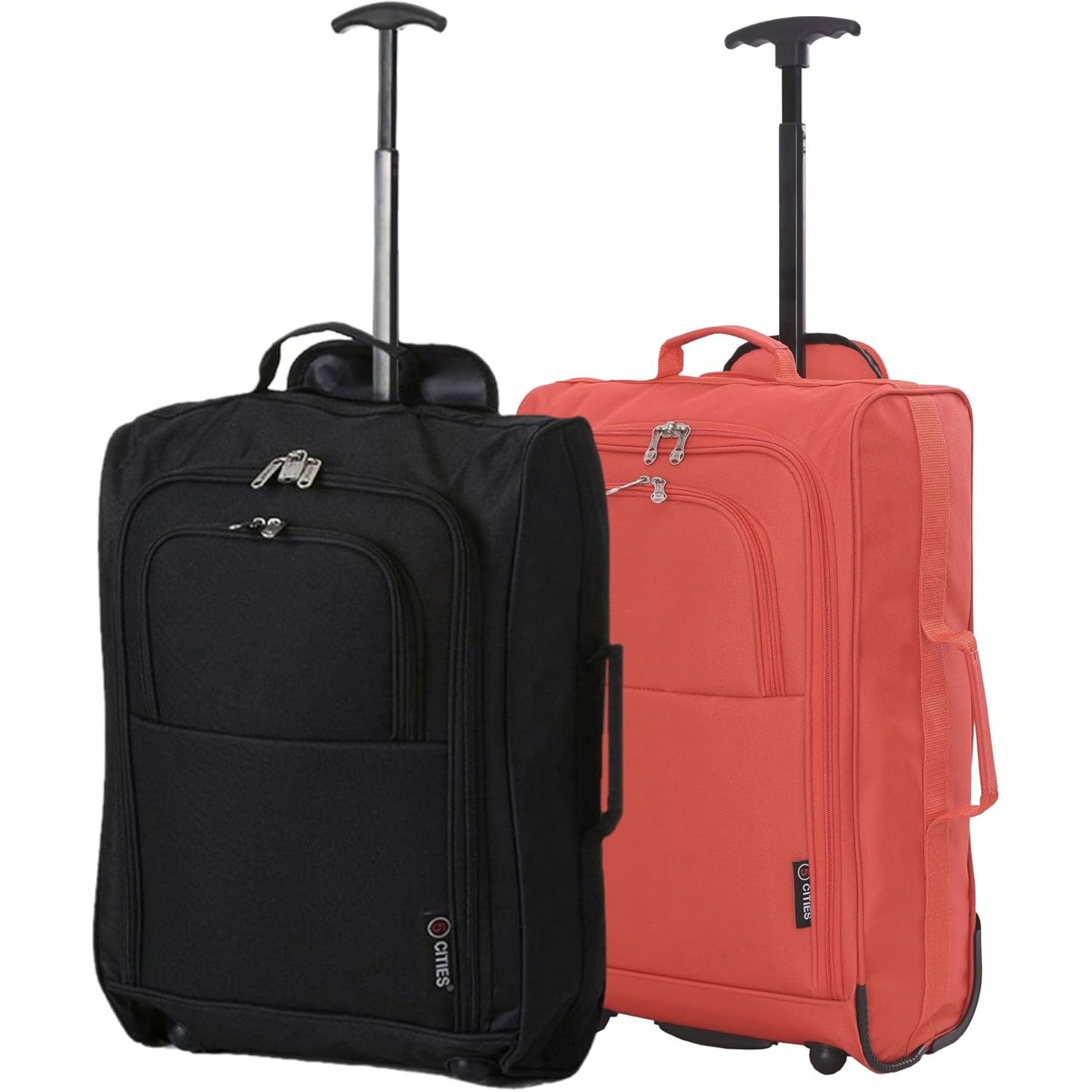 5 Cities (55x35x20cm) Lightweight Cabin Hand Luggage (x2), Approved For Ryanair/easyJet/British Airways and more!