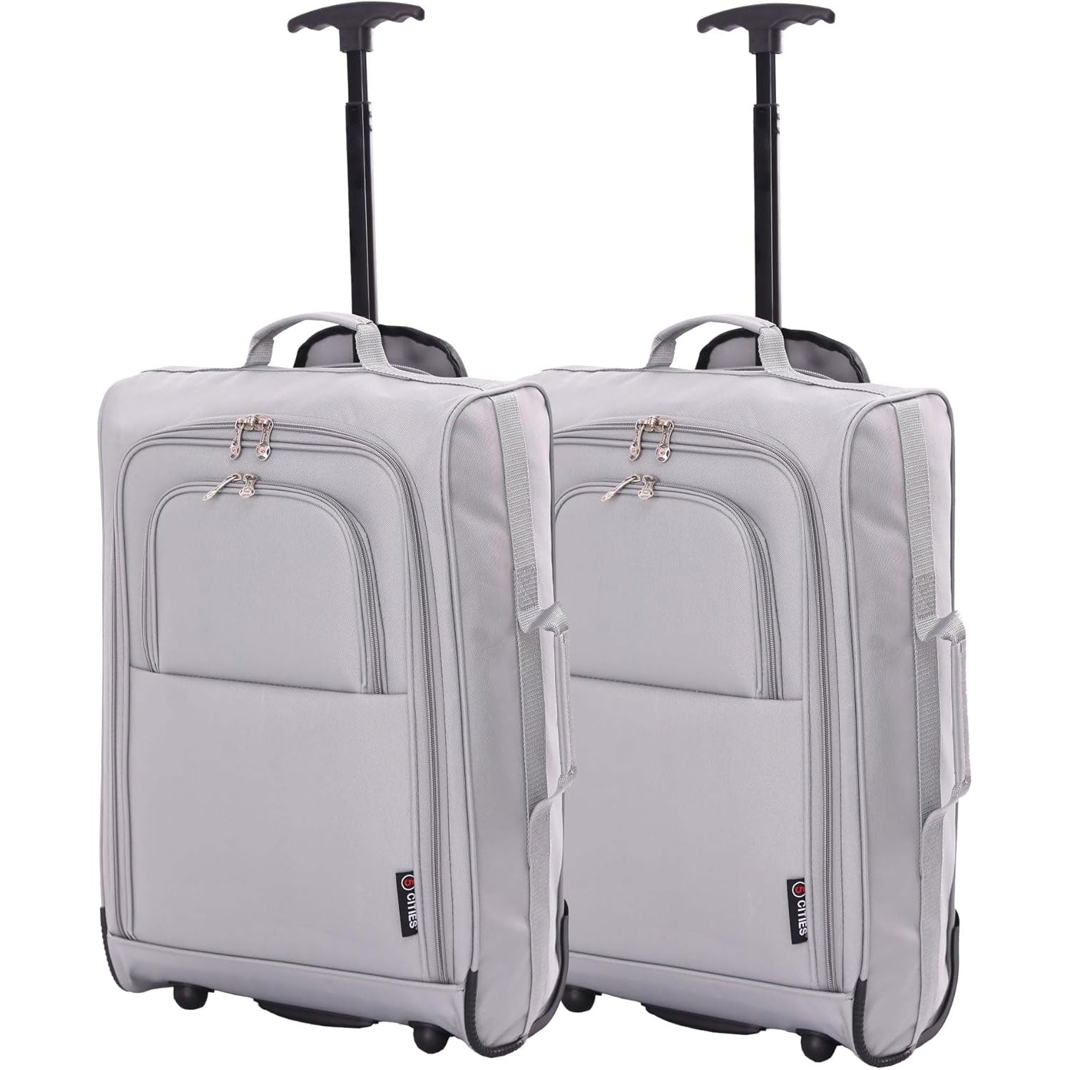 5 Cities (55x35x20cm) Lightweight Cabin Hand Luggage (x2), Approved For Ryanair/easyJet/British Airways and more!