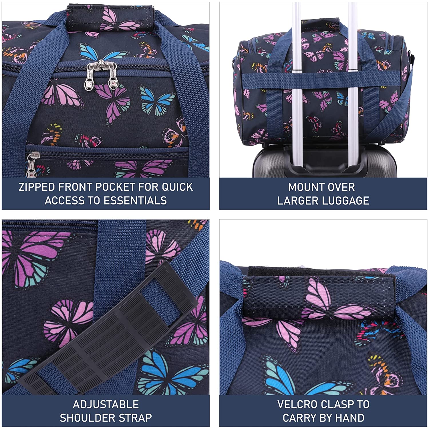 5 Cities (40x20x25cm) Ryanair Maximum Hand Luggage Holdall Flight Bag, New and Improved Ryanair Maximum Sized Under Seat Cabin Holdall – Take The Max on Board! - Packed Direct UK