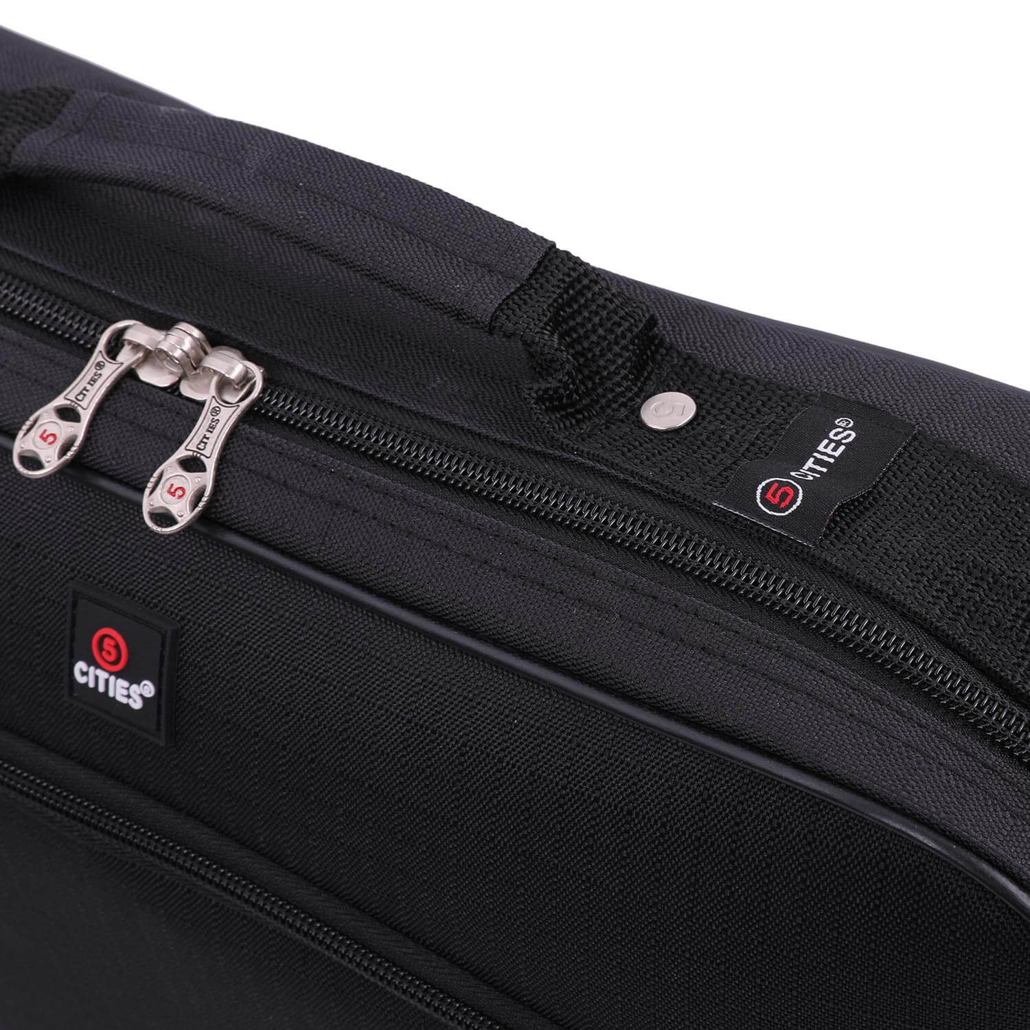 5 CITIES 40x30x10 New and Improved 2022 British Airways, Virgin Atlantic, EasyJet Holdall Cabin Luggage Under Seat Flight Bag, Black - Packed Direct UK