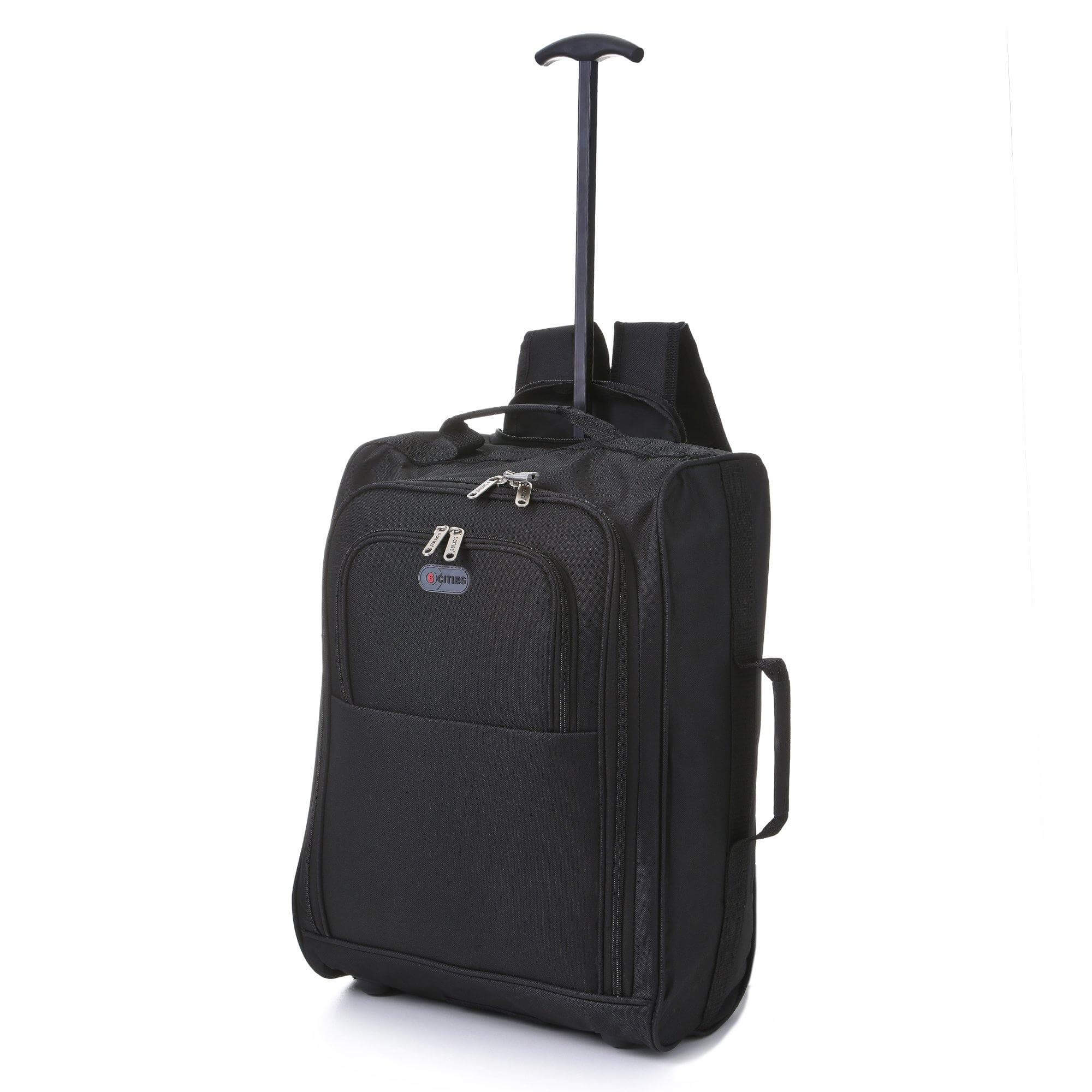 5 Cities (55x35x20cm) Lightweight Cabin Hand Luggage - Packed Direct UK