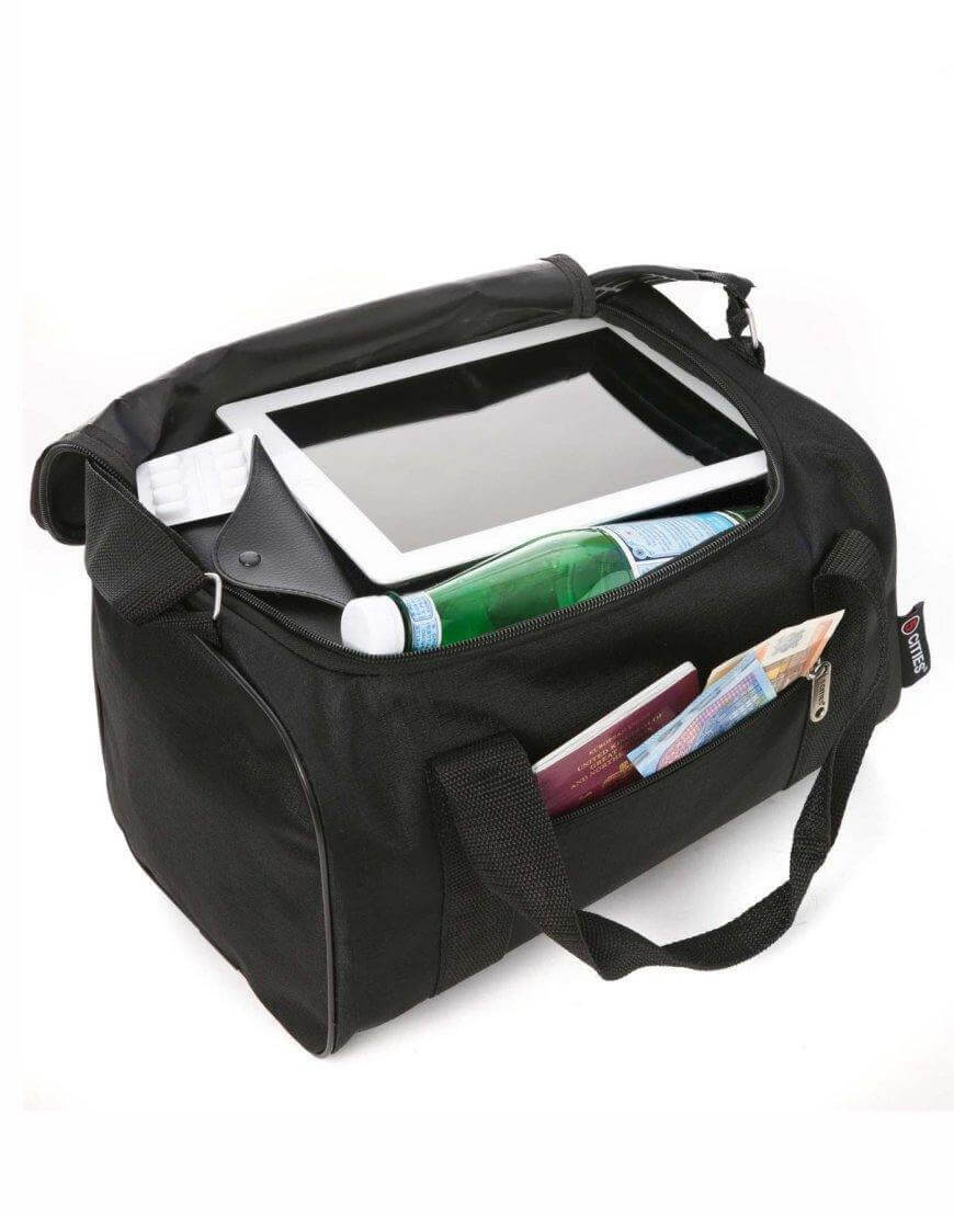 5 Cities (55x35x20cm) Lightweight Cabin Hand Luggage and (40x20x25cm) Holdall Flight Bag - Packed Direct UK