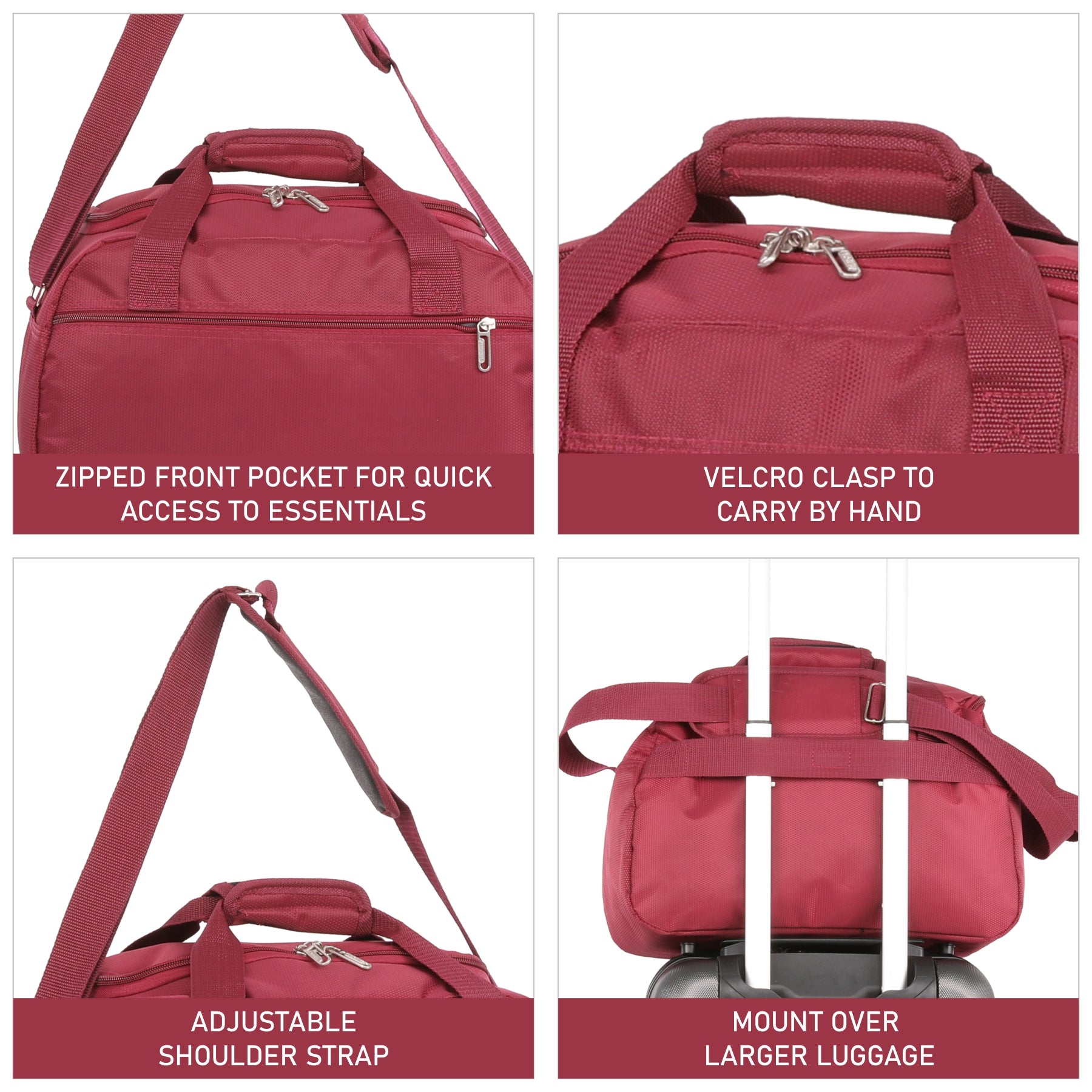 Aerolite (40x20x25cm) Approved for Ryanair Free Allowance, With 5 Years Guarantee, New and Improved 2025 Holdall Cabin Luggage Under Seat Flight Bag