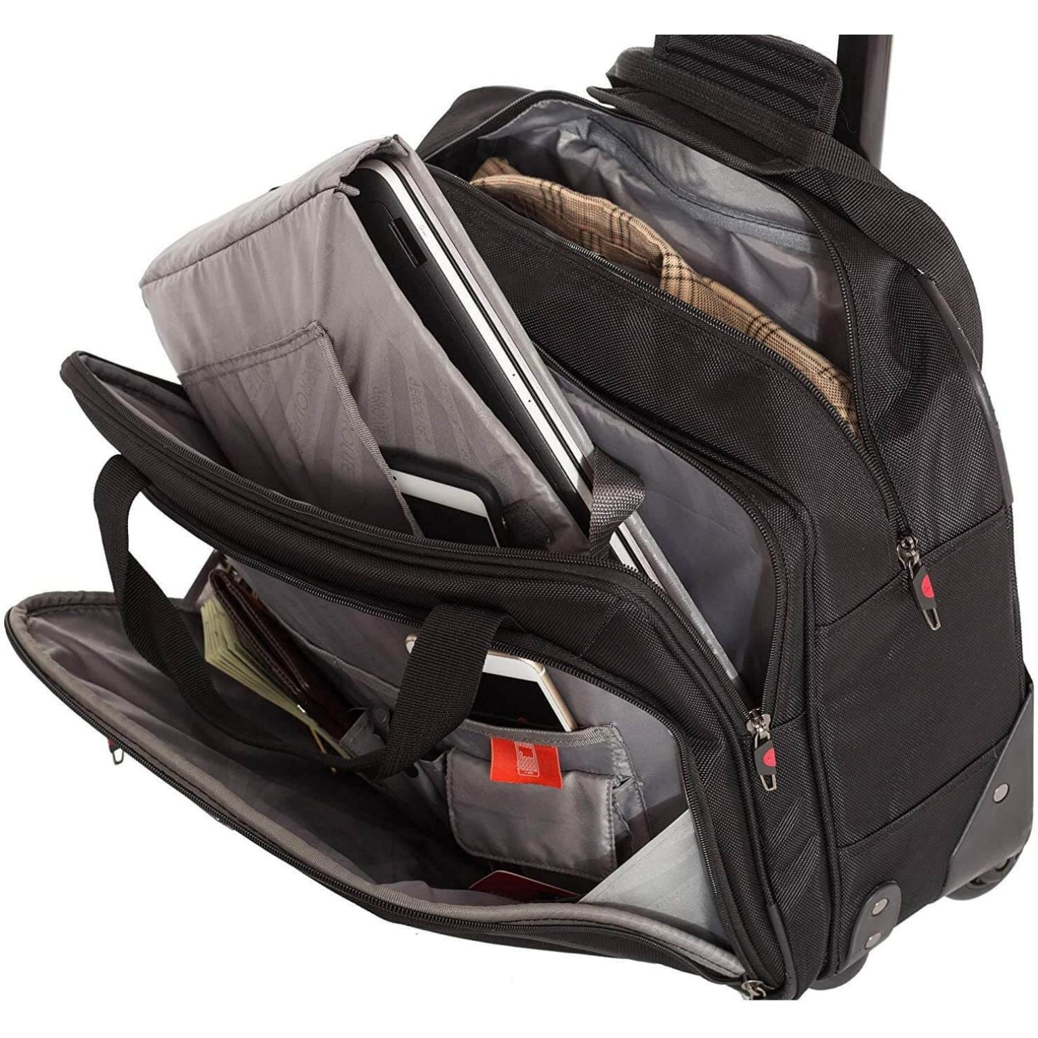 Aerolite 17'' Executive Mobile Business Cabin Hand with Luggage Rolling Laptop Bag, Approved for Ryanair, British Airways, Easyjet, Jet2 & Many More