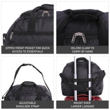 Aerolite 45x36x20 New and Improved 2021 easyJet Maximum Size Holdall Cabin Luggage Under Seat Flight Bag, Black - Packed Direct UK