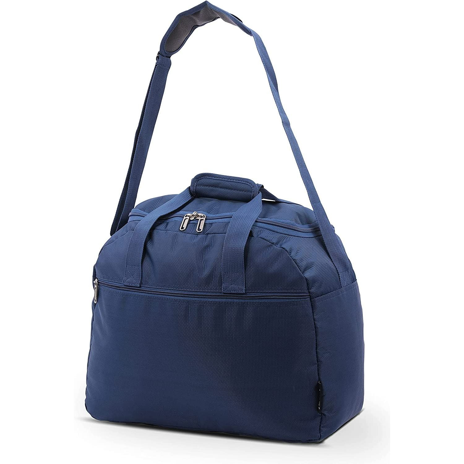 Aerolite (45x36x20cm) New and Improved 2021 easyJet Maximum Size Holdall Cabin Luggage Under Seat Flight Bag, Black - Packed Direct UK