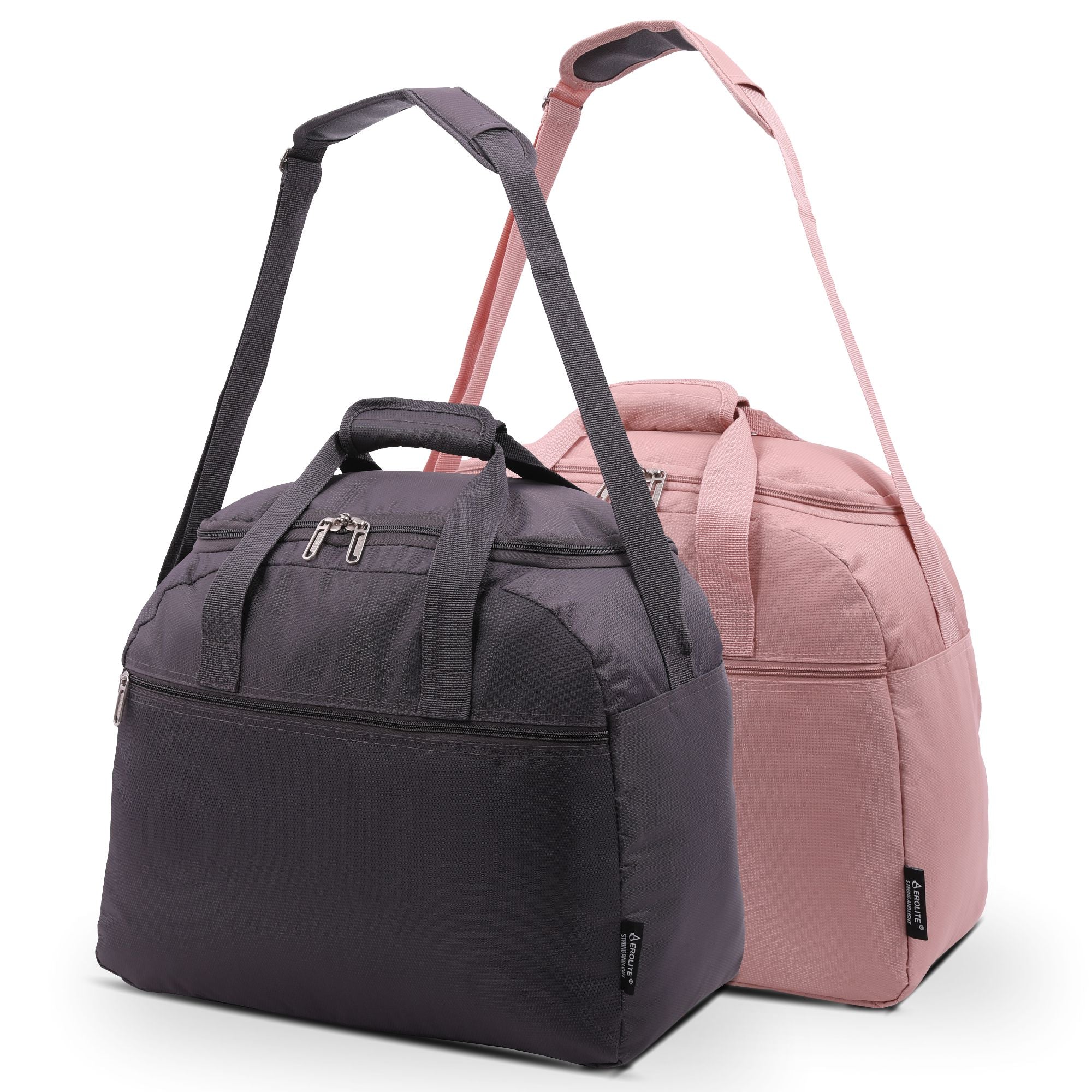 Aerolite (45x36x20cm) New and Improved 2023 easyJet Maximum Size Holdall Cabin Luggage Under Seat Flight Bag, Black - Packed Direct UK