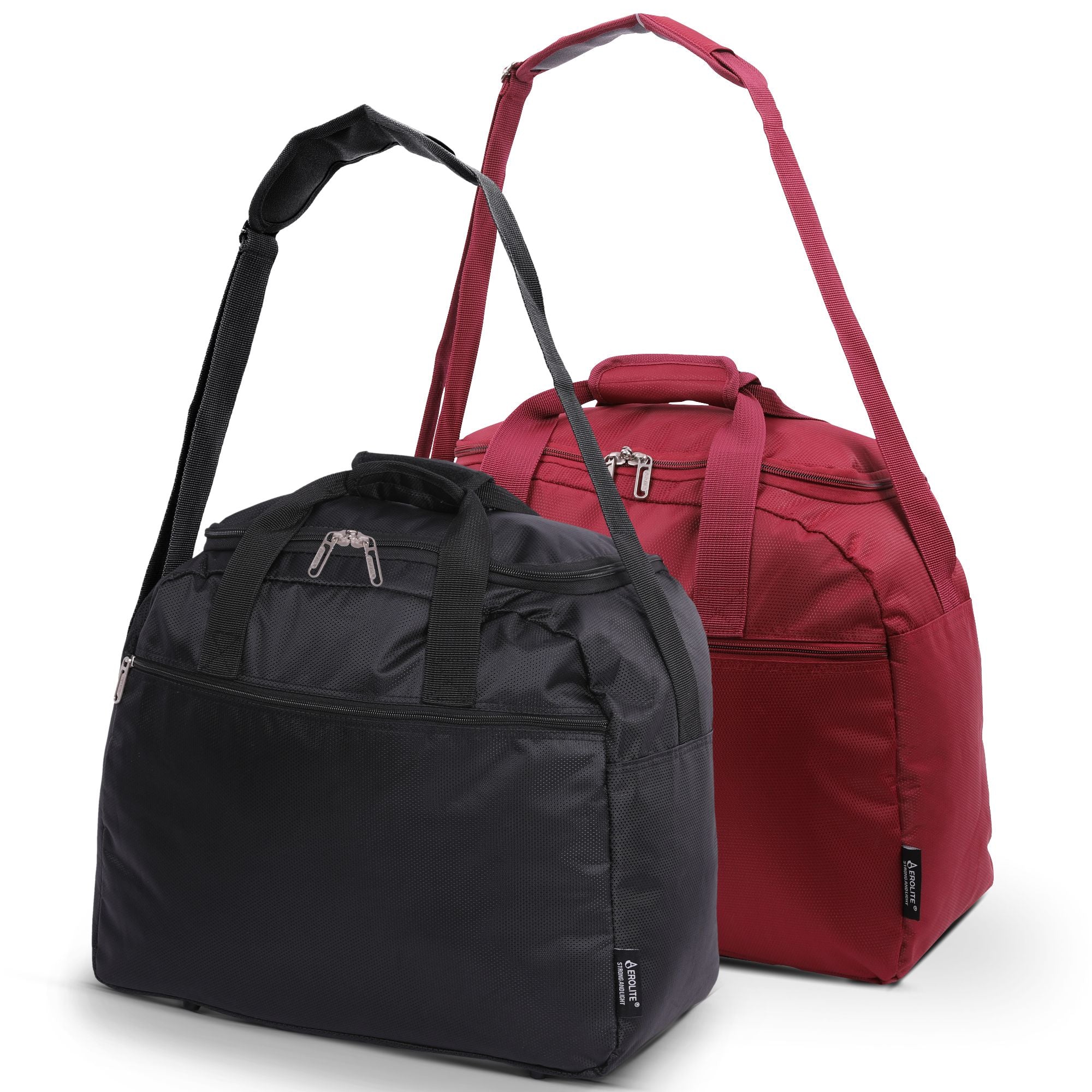 Aerolite (45x36x20cm) New and Improved 2023 easyJet Maximum Size Holdall Cabin Luggage Under Seat Flight Bag, Black - Packed Direct UK