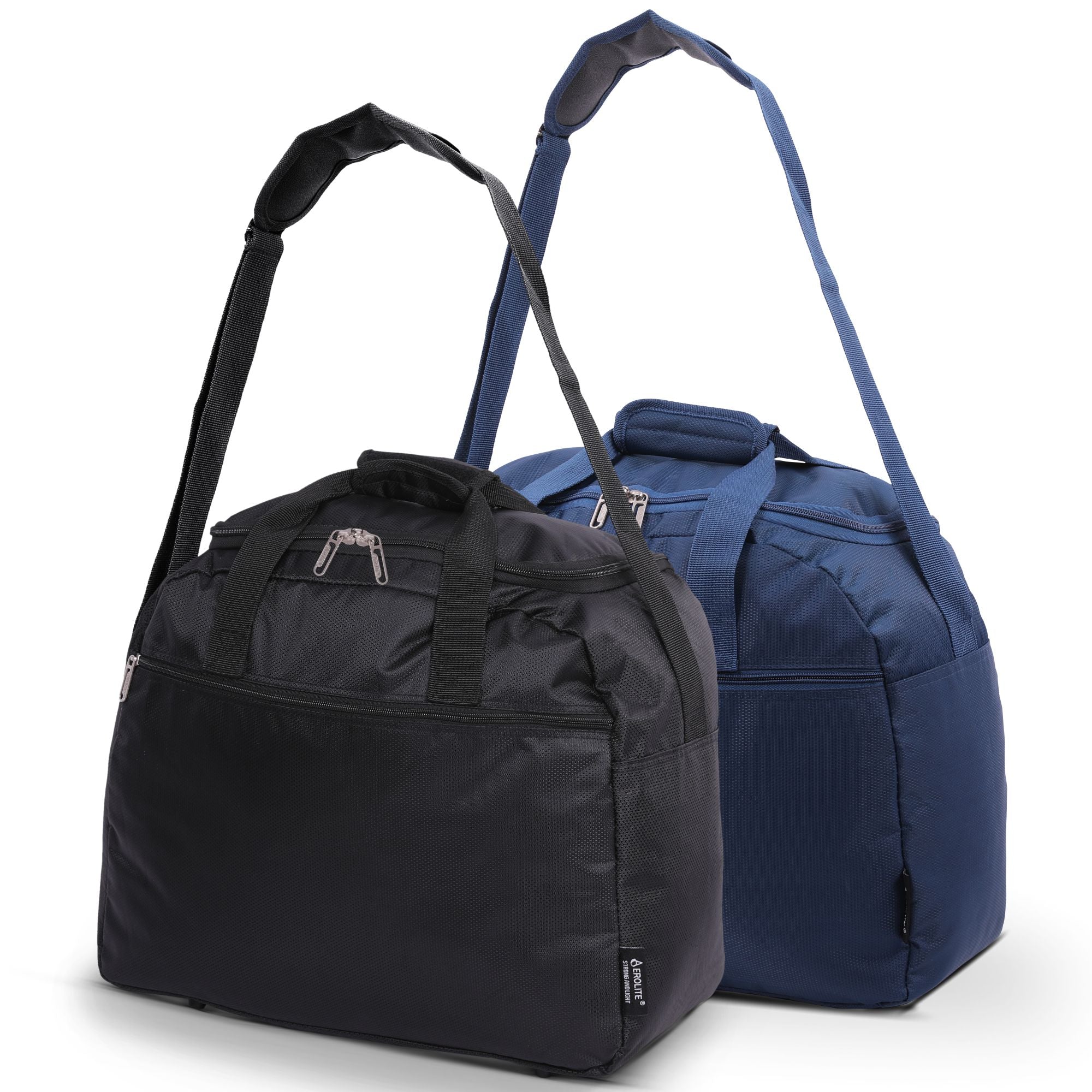 Aerolite (45x36x20cm) New and Improved 2023 easyJet Maximum Size Holdall Cabin Luggage Under Seat Flight Bag, Black - Packed Direct UK