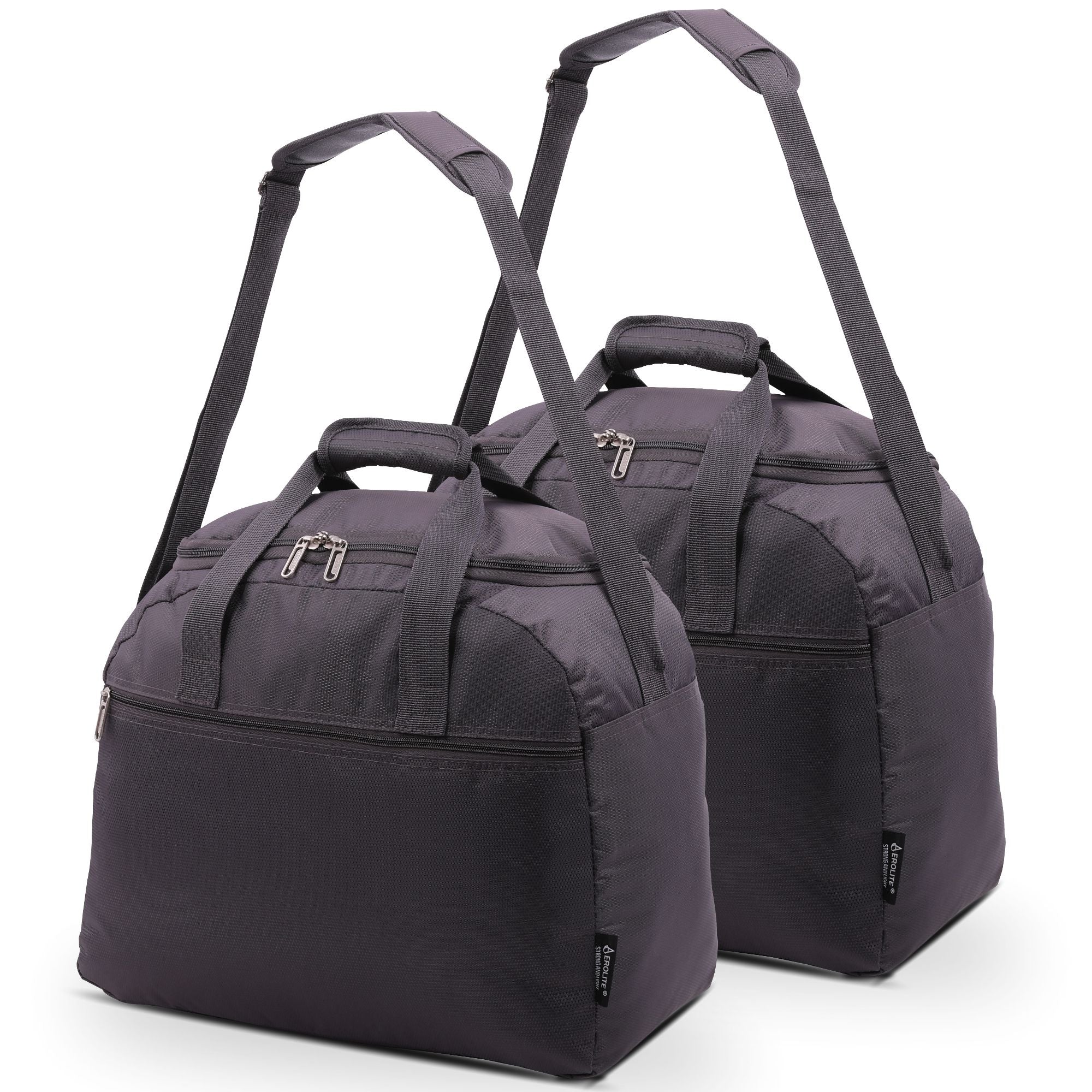 Aerolite (45x36x20cm) New and Improved 2023 easyJet Maximum Size Holdall Cabin Luggage Under Seat Flight Bag, Black - Packed Direct UK