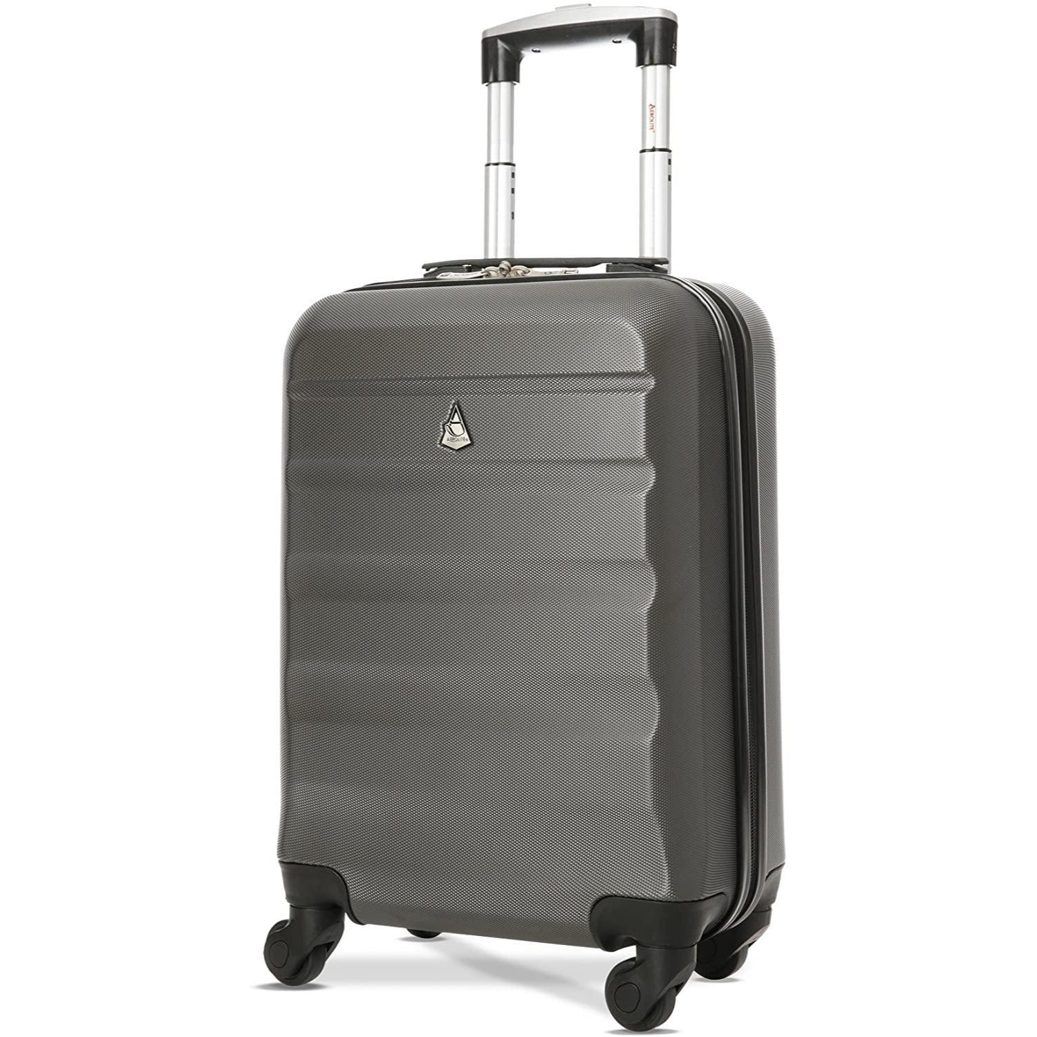 Aerolite (55x35x20cm) Lightweight ABS Hard Shell Travel Carry On Cabin Hand Luggage Suitcase + (40x20x25cm) Ryanair Maximum Sized Holdall Cabin Bag