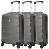 Aerolite (55x35x20cm) Lightweight Hard Shell Cabin Hand Luggage (x3 Set)