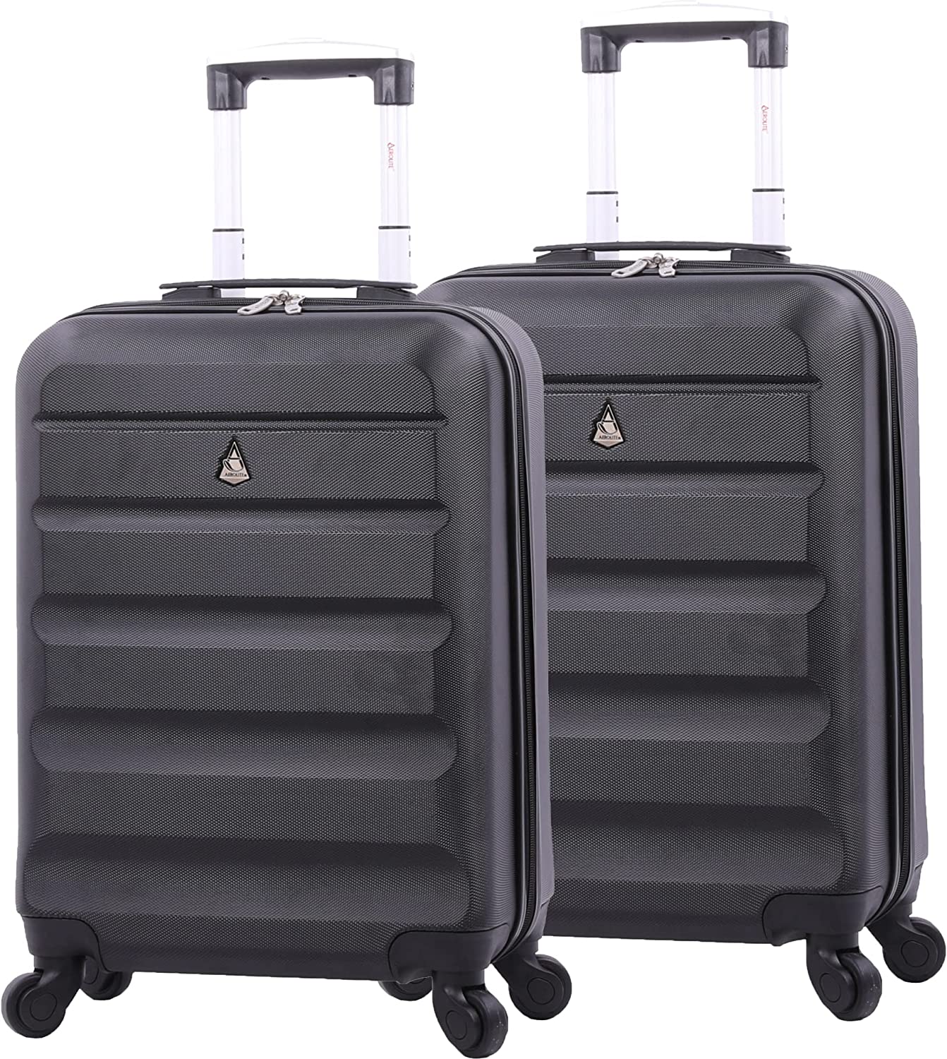 Aerolite 55x38x20cm Emirates Max Size Hard Shell Carry On Hand Cabin Luggage Suitcase 55x38x20 with 4 Wheels,Also Fits Many Other Airlines - Packed Direct UK