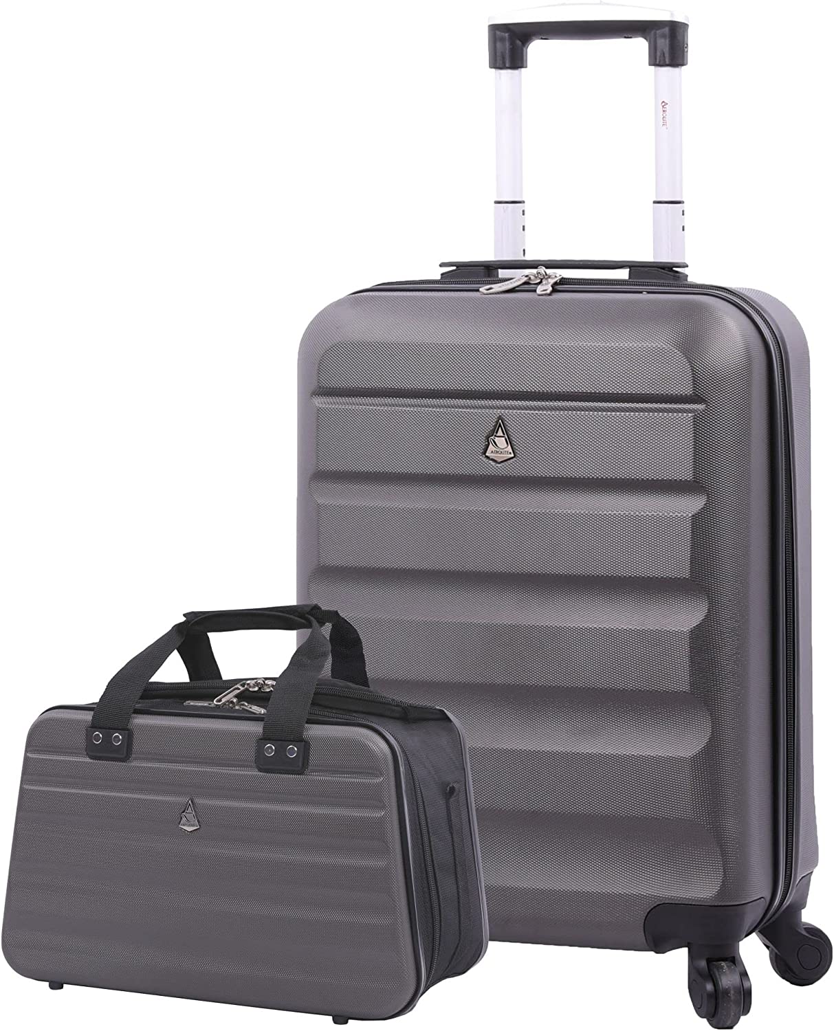 Aerolite 55x38x20cm Emirates Max Size Hard Shell Carry On Hand Cabin Luggage Suitcase 55x38x20 with 4 Wheels,Also Fits Many Other Airlines - Packed Direct UK