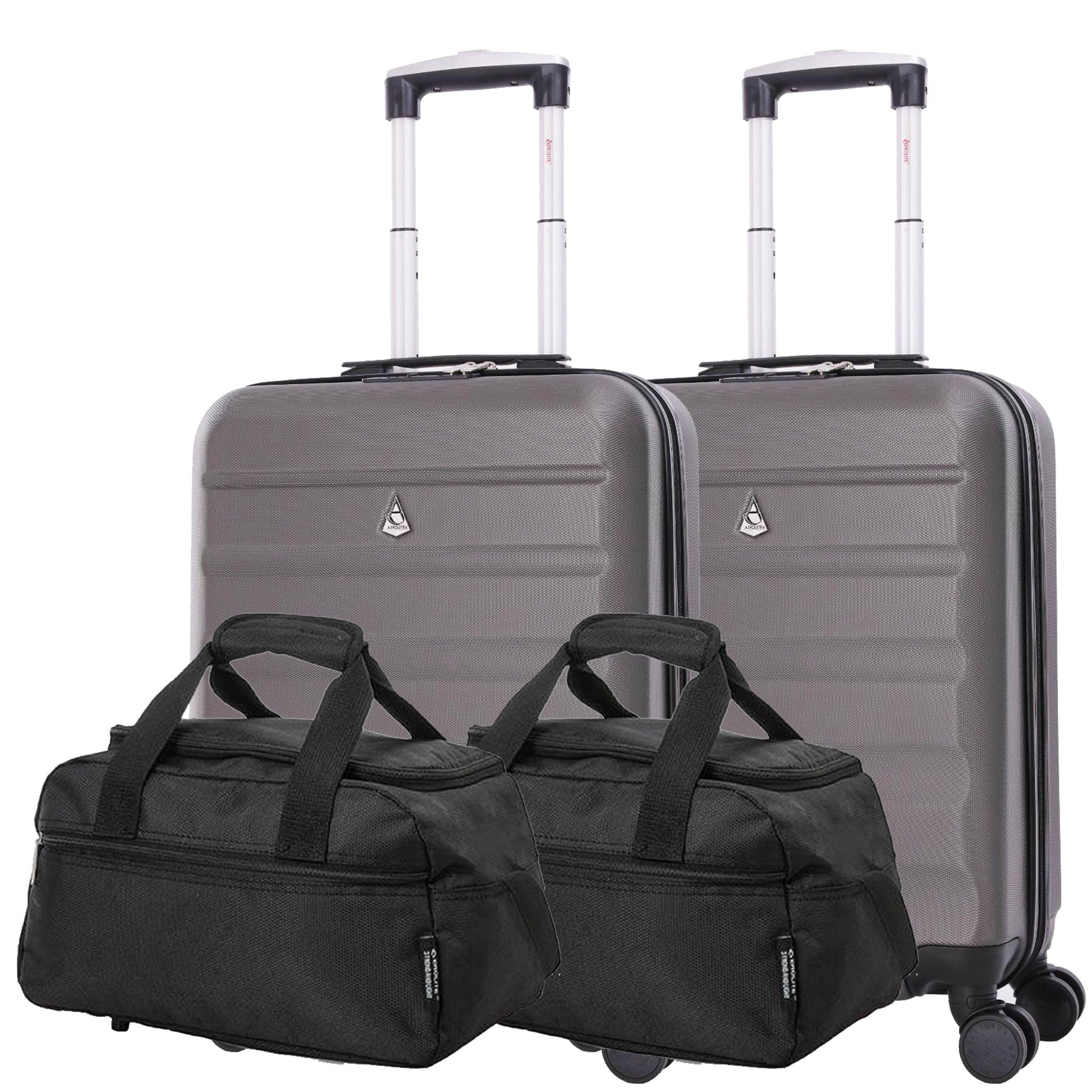 Aerolite (55x40x20cm) Ryanair Maximum Lightweight Hard Shell Cabin Hand Luggage, 4 Wheels - Packed Direct UK