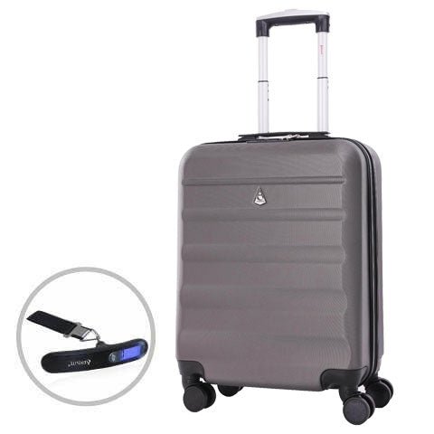 Aerolite (55x40x20cm) Ryanair Maximum Lightweight Hard Shell Cabin Hand Luggage, 4 Wheels - Packed Direct UK
