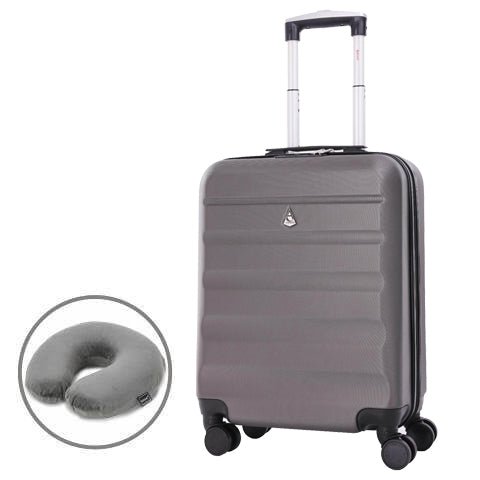 Aerolite (55x40x20cm) Ryanair Maximum Lightweight Hard Shell Cabin Hand Luggage, 4 Wheels - Packed Direct UK