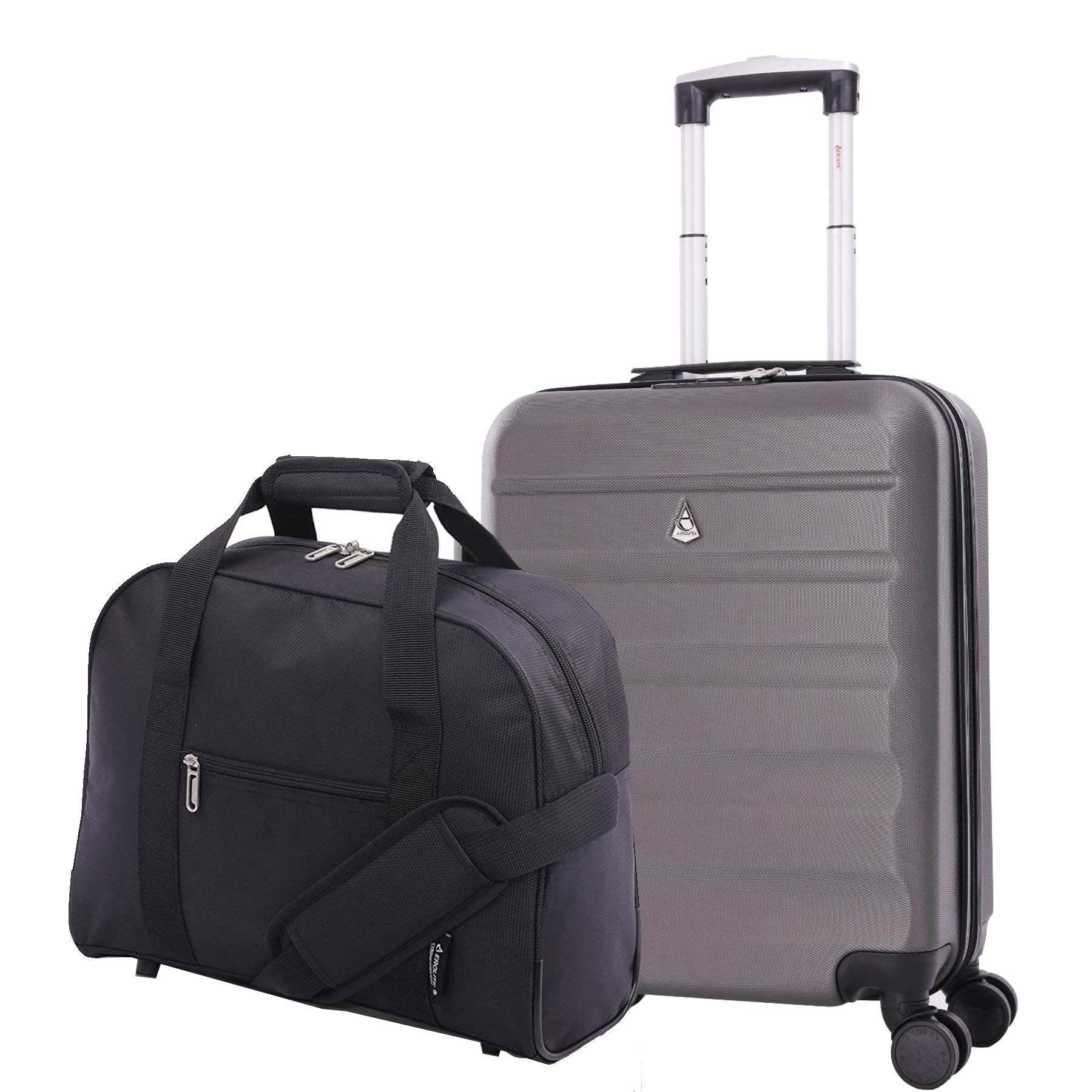 Aerolite (55x40x20cm) Ryanair Maximum Lightweight Hard Shell Cabin Hand Luggage, 4 Wheels - Packed Direct UK