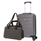 Aerolite (55x40x20cm) Ryanair Maximum Lightweight Hard Shell Cabin Hand Luggage, 4 Wheels - Packed Direct UK