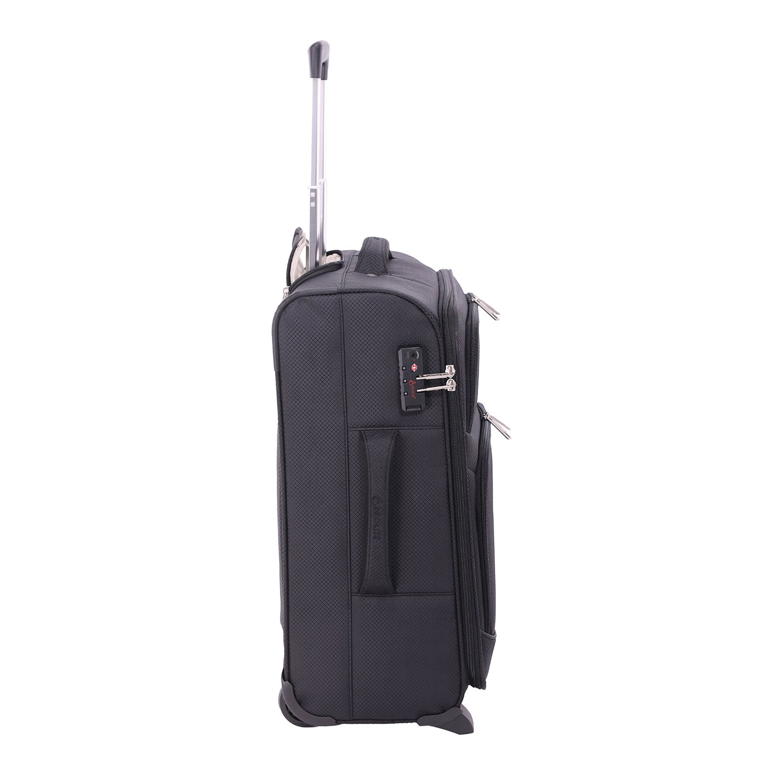 Aerolite 56x45x25cm British Airways Jet2 & easyJet Upgrade Maximum Allowance Large Lightweight 2 Wheel Carry On Hand Cabin Luggage Bag Suitcase 56x45x25 with TSA Approved Lock Black - Packed Direct UK
