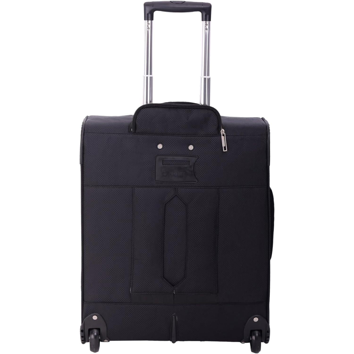 Aerolite 56x45x25cm British Airways Jet2 & easyJet Upgrade Maximum Allowance Large Lightweight 2 Wheel Carry On Hand Cabin Luggage Bag Suitcase 56x45x25 with TSA Approved Lock Black - Packed Direct UK