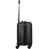 Aerolite Hard Shell Rolling Padded Laptop Case Bag on 4 Wheels - Fits up to 15.6", Overnight Trolley Business Hand Cabin Luggage Case Black - Packed Direct UK