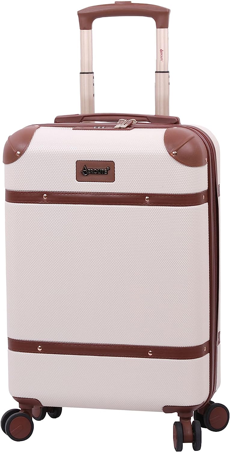 Retro suitcase with wheels clearance