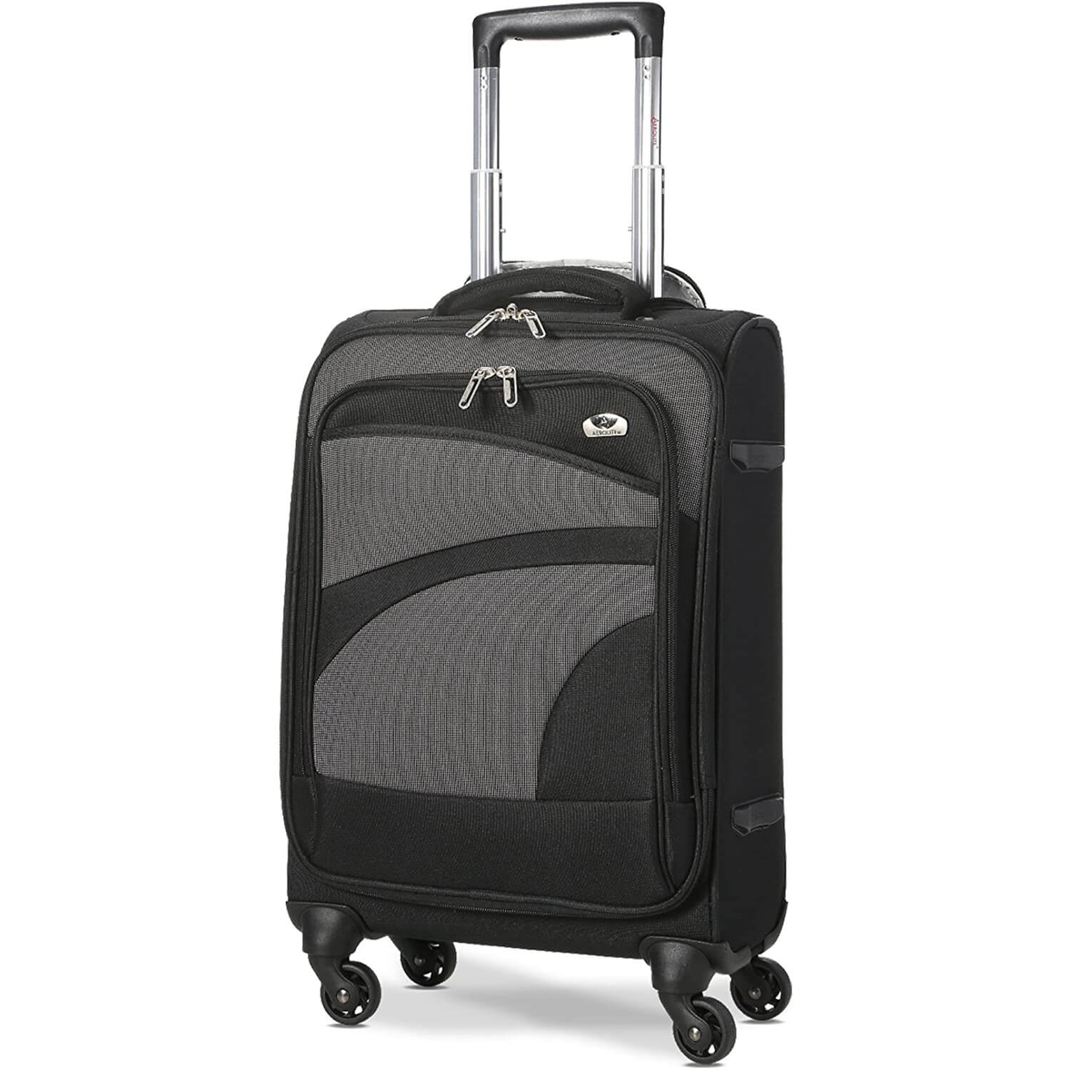 Aerolite Lightweight 55cm 4 Wheel Travel Carry On Hand Cabin Luggage Suitcase Navy Blue Plum Approved for easyJet British Airways Ryanair and More
