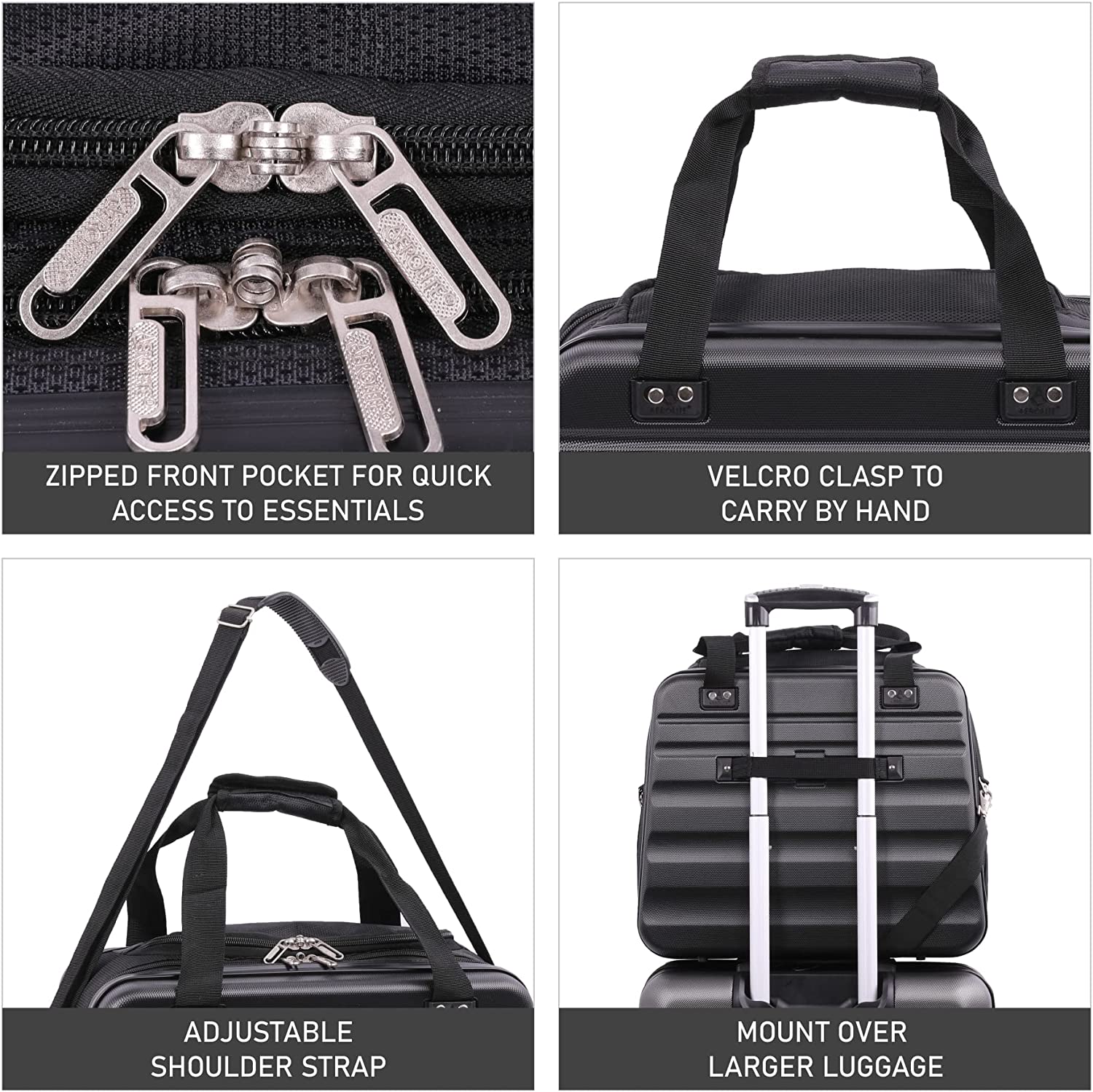 Aerolite New Summer 2022 Easyjet Maximum Size 45x36x20cm Hand Cabin Luggage Approved Hard Shell Travel Carry On Holdall Shoulder Under Seat Flight Bag with 2 Year Warranty - Packed Direct UK