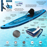 AQUA SPIRIT Blitz 10’8 & 12' PREMIUM iSUP Inflatable Stand up Paddle Board & Kayak with Top Accessories, Made From Premium Material, All Inclusive Package, 2 Years Of Warranty - Packed Direct UK
