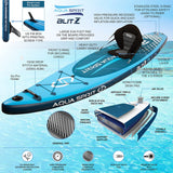 AQUA SPIRIT Blitz 10’8 & 12'6 PREMIUM iSUP Inflatable Stand up Paddle Board & Kayak with Top Accessories - Packed Direct UK