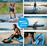 AQUA SPIRIT Blitz 12'6" PREMIUM iSUP Inflatable Stand up Paddle Board & Kayak with Top Accessories, Made From Premium Material, All Inclusive Package, 2 Years Of Warranty - Packed Direct UK