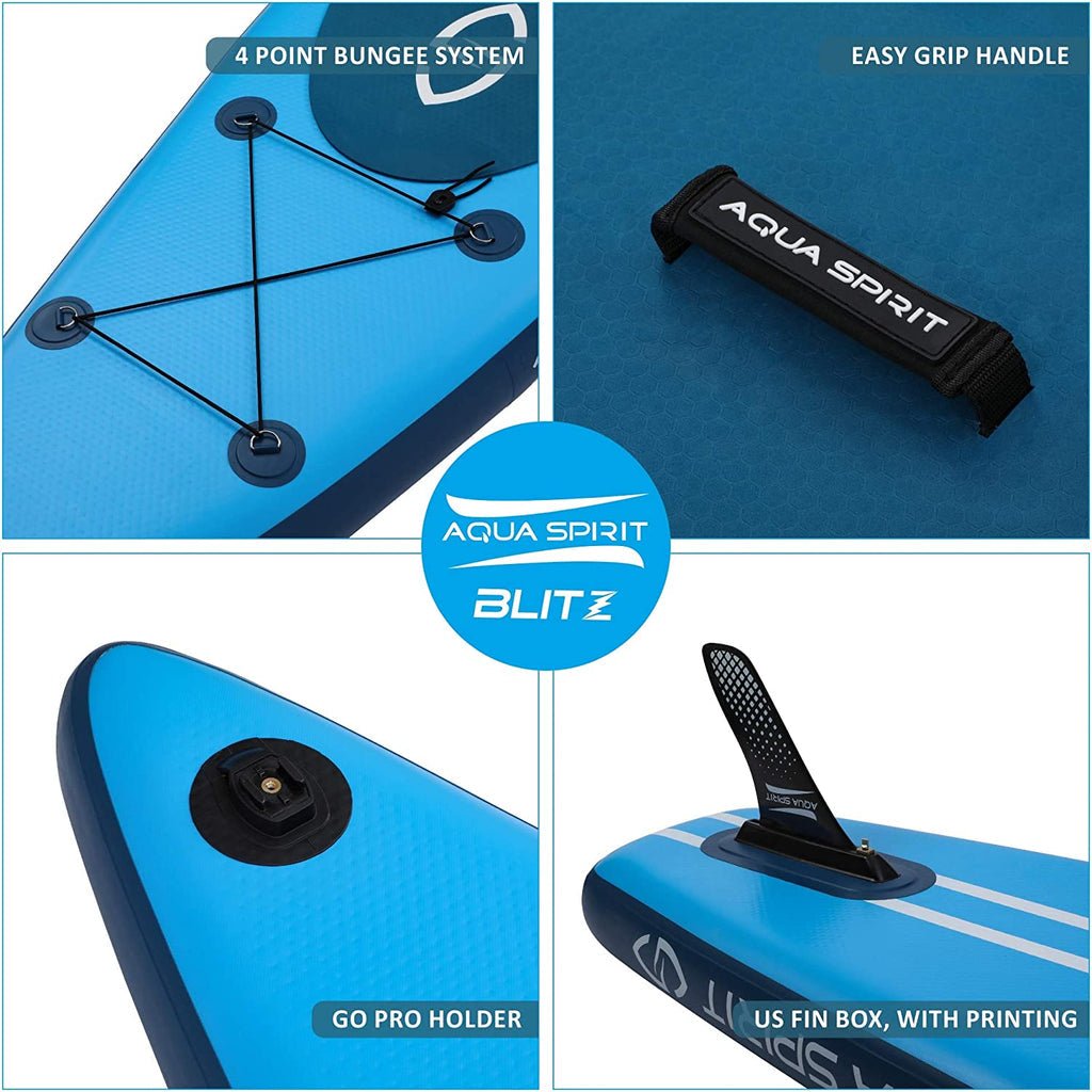 AQUA SPIRIT Blitz 12'6" PREMIUM iSUP Inflatable Stand up Paddle Board & Kayak with Top Accessories, Made From Premium Material, All Inclusive Package, 2 Years Of Warranty - Packed Direct UK